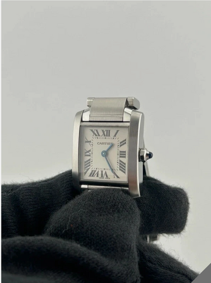 Cartier Tank Francaise Small 20 x 25 mm SS White Roman Dial