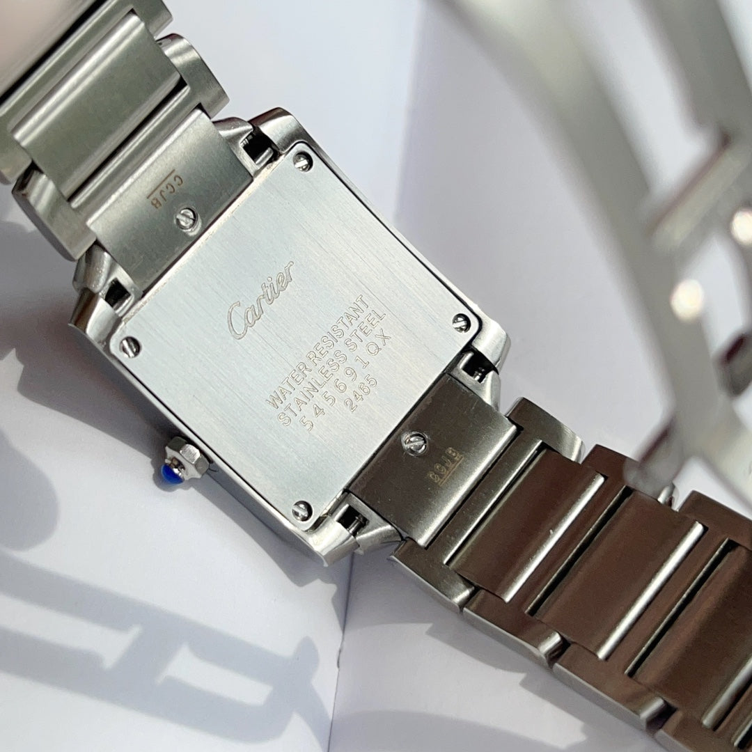 Cartier Tank Francaise Small 20 x 25 mm SS White Roman Dial