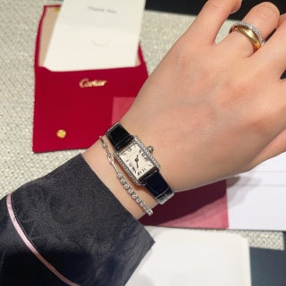 Cartier Tank Louis Mini 16.5 x 24 mm Quartz Watch, Roman Numeral Dial, Leather Strap