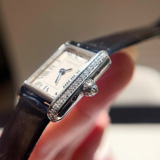 Cartier Tank Louis Mini 16.5 x 24 mm Quartz Watch, Roman Numeral Dial, Leather Strap