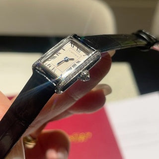 Cartier Tank Louis Mini 16.5 x 24 mm Quartz Watch, Roman Numeral Dial, Leather Strap