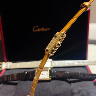 Cartier Tank Louis Mini 16.5 x 24 mm Quartz Watch, Roman Numeral Dial, Leather Strap