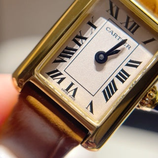 Cartier Tank Louis Mini 16.5 x 24 mm Quartz Watch, Roman Numeral Dial, Leather Strap