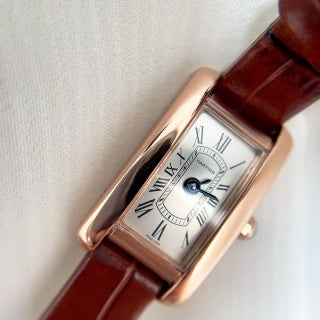 Cartier Tank Américaine Large 23 x 41 mm Quartz Watch, Roman Numeral Dial, Leather Strap