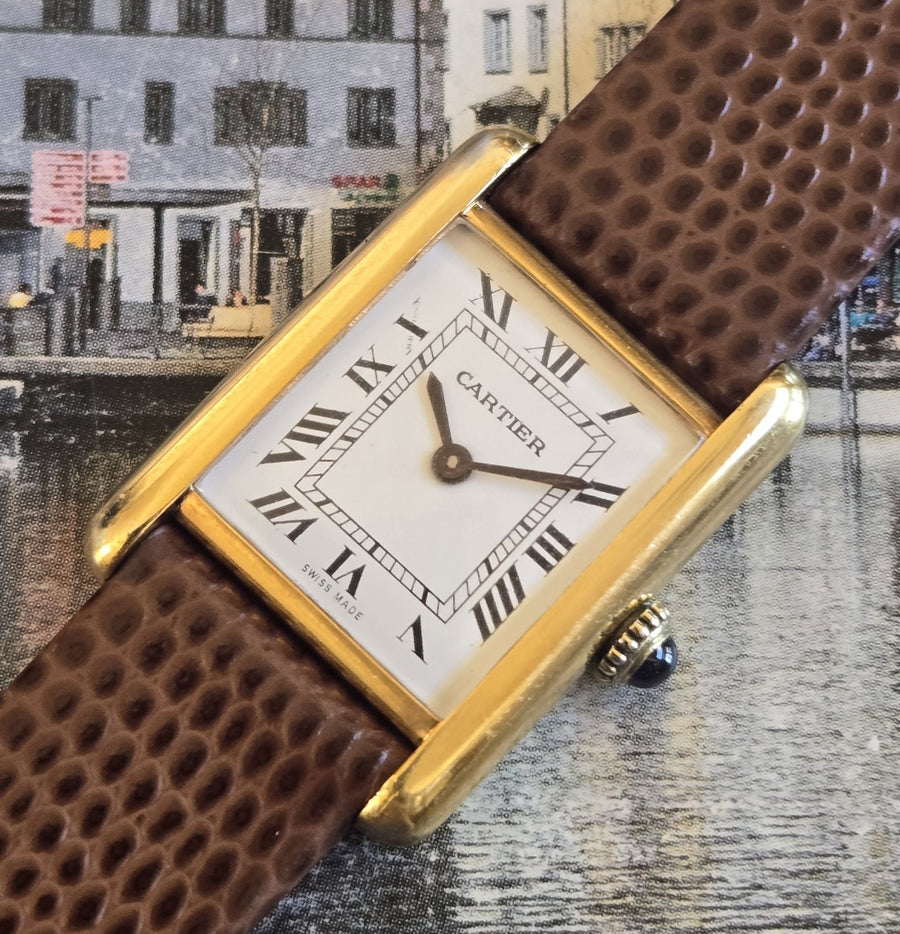 Authentic Ladies 1970s Cartier Tank Mechanical Manual  Classic ,Clean and Chic.